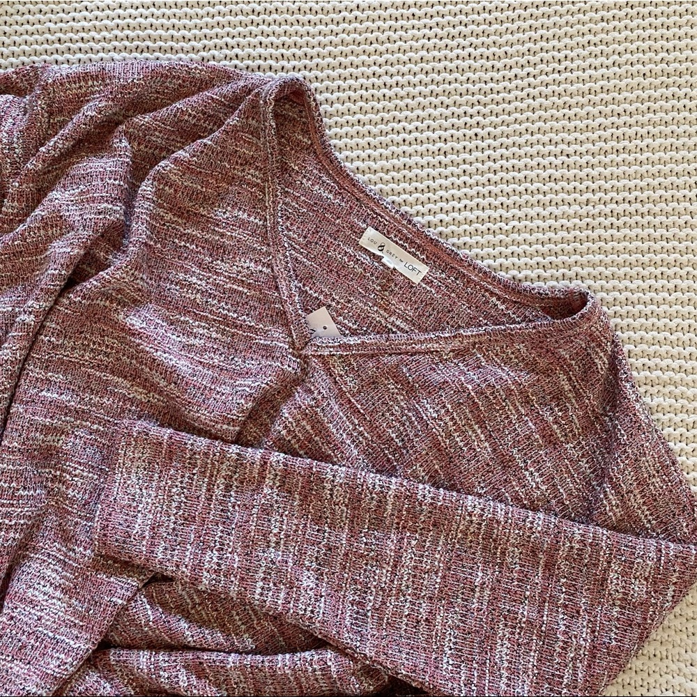 Lou & Grey Pink Tweed Pullover